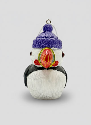 Puffin in a Blue Hat Ornament