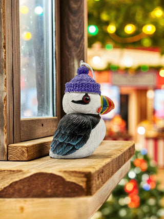 Puffin in a Blue Hat Ornament