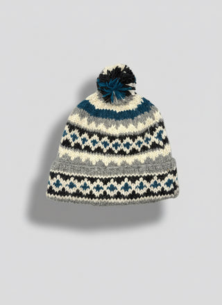 Hand-Knitted Wool Pom-Pom Hat – Cozy Unique