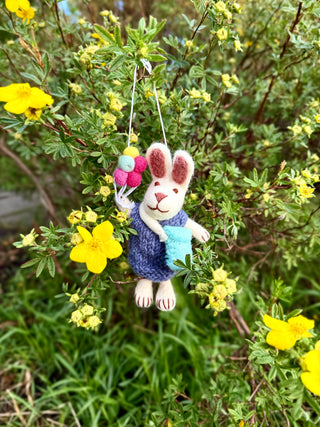 Handmade Felt Bunny Ornament – Balloon Bunny Store Exclusive