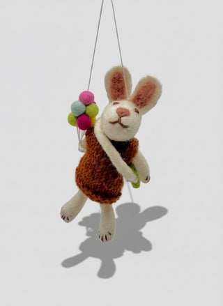 Handmade Felt Bunny Ornament – Balloon Bunny Store Exclusive