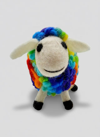 Rainbow Felt Sheep – Funny Cute Handmade Friend