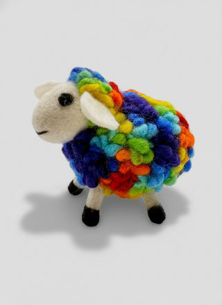 Rainbow Felt Sheep – Funny Cute Handmade Friend
