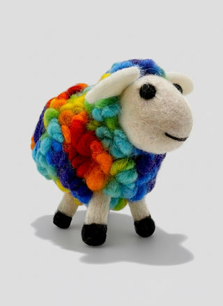 Rainbow Felt Sheep – Funny Cute Handmade Friend