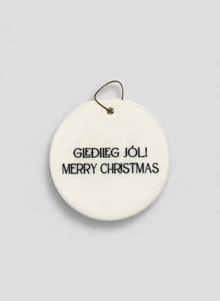 Ceramic Christmas Ornament Puffins, Store Exclusive