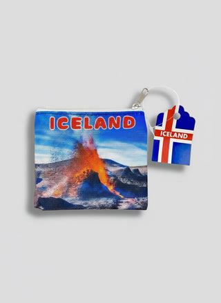 Iceland Volcano Souvenir Zipper Pouch Small