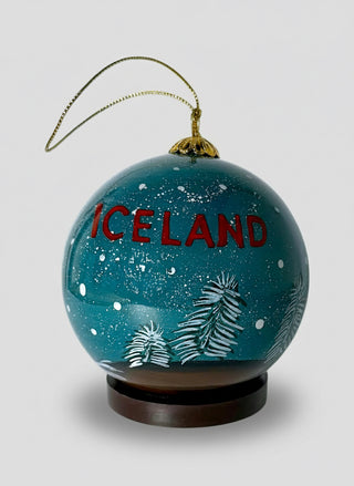 Icelandic Puffin Winter Glass Ornament - Store Exclusive