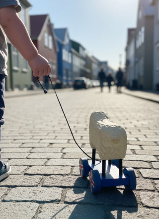 Handmade Icelandic Pull-Along Sheep – Store Exclusive