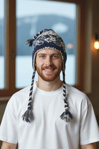 Hand-Knitted Icelandic-Style Winter Hat – Each One Unique!