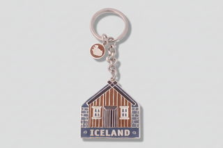 Icelandic Turf House Keychain – Cozy Little Iceland Home Souvenir