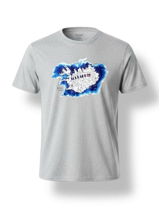 Iceland Watercolor Map T-Shirt.  Artistic Iceland Graphic Tee