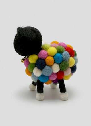 Rainbow Felt Sheep – Handmade Smal