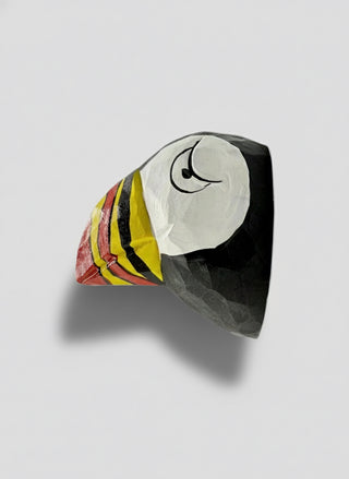 Handmade Wooden Puffin Head Magnet – Hand-Painted, Store Exclusive