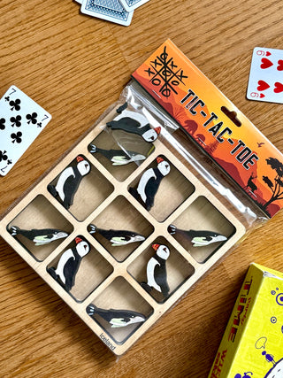 Wooden Puffin Tic Tac Toe – Iceland Edition, Store Exclusive
