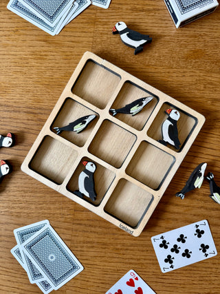 Wooden Puffin Tic Tac Toe – Iceland Edition, Store Exclusive