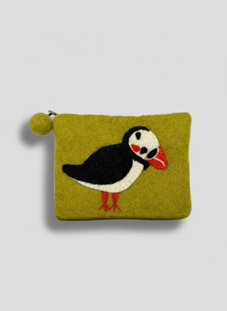 Handmade Iceland Puffin Felt Pouch