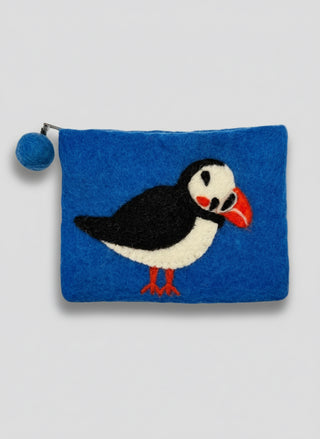 Handmade Iceland Puffin Felt Pouch