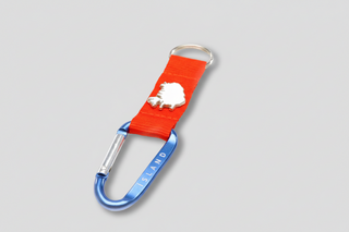 Iceland Carabiner Keychain – Red Strap with Map Charm