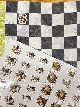 Puffin vs. Sheep Magnetic Travel Chess