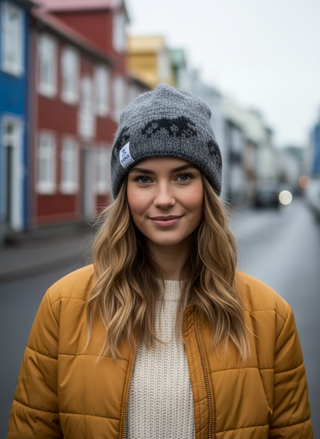 Kidka Horses Wool Hat Grey