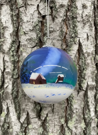Hand-Painted Christmas Ornaments – Icelandic Winter Collection