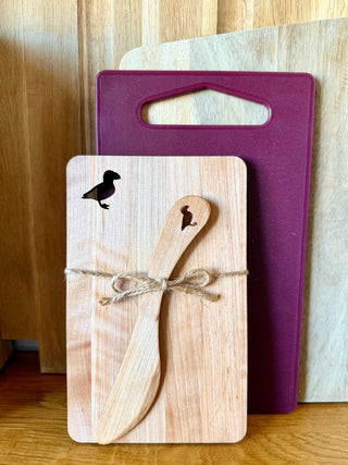 Wooden Cutting Board Puffin