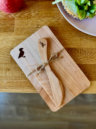 Wooden Cutting Board Puffin
