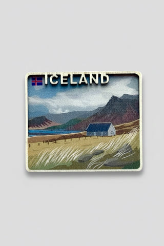Iceland Countryside Wooden Magnet, Store Exclusive