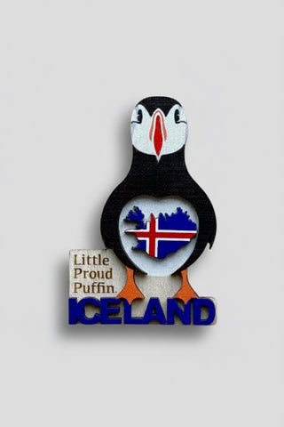 Little Proud Puffin Wooden Magnet, Store Exclusive