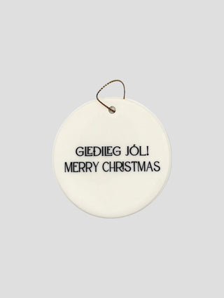 Ceramic Christmas Ornament Iceland, Store Exclusive