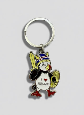 Puffin I love Iceland Keychain