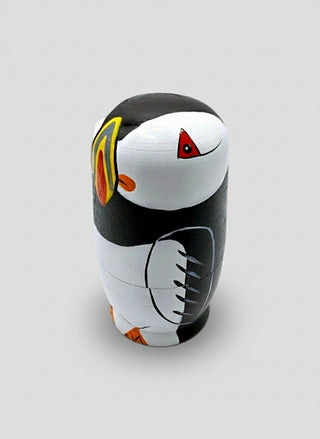 Puffin Matryoshka Set – Hand-Painted Icelandic Babushka ,Store Exclusive