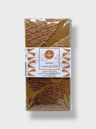 Caramelized white Chocolate with Waffle
