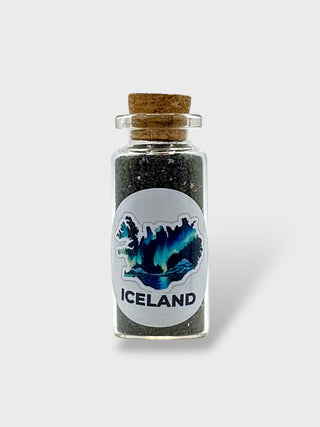 Iceland Black Sand in a Bottle. Authentic Sand from Iceland’s Famous Black Sand Beach