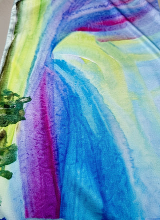 Northern Lights Watercolor Scarf – 135 x 45 cm Rayon, Store Exclusive
