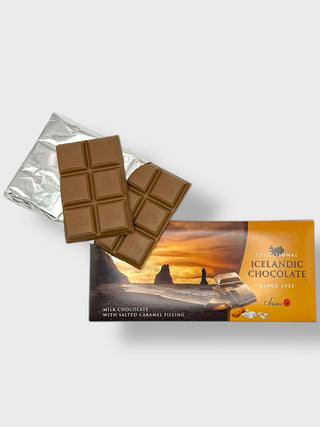 Traditional Icelandic Milk Chocolate with Salted Caramel - Classic Iceland Souvenir Chocolate