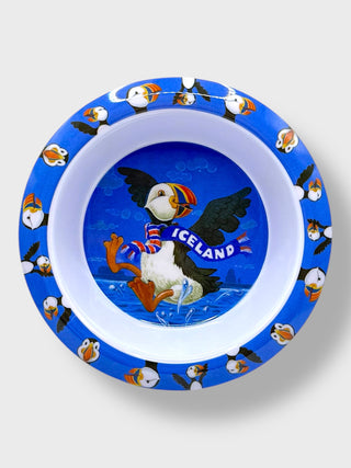 Kids Iceland Puffin & Viking  Bowl – Bright & Cheerful Mealtime Fun