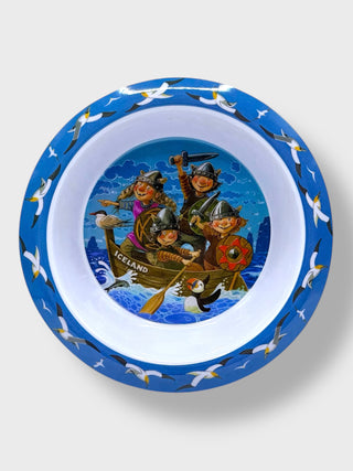 Kids Iceland Puffin & Viking  Bowl – Bright & Cheerful Mealtime Fun