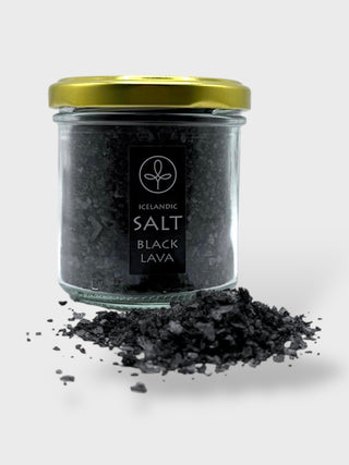 Black Lava Herbal Salt Blend Glass Jar 75gr
