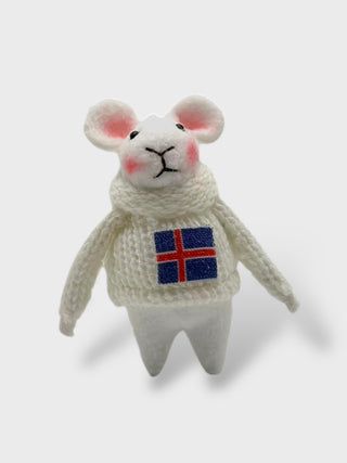 Handmade Felt Ornaments Icelandic Mouse