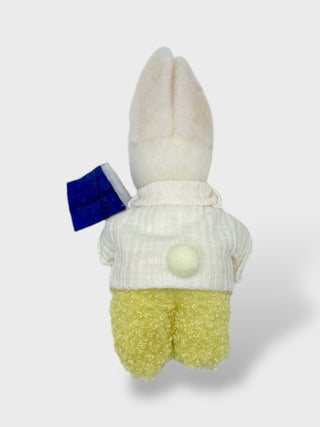 Handmade Felt Rabbit with a Flag Ornament