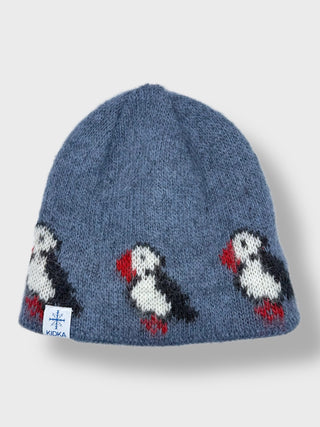 Kidka Puffin Knit Hat Blue – Made in Iceland
