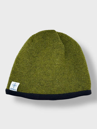 Kidka Icelandic Wool Hat – Olive Green (Fleece Lined)