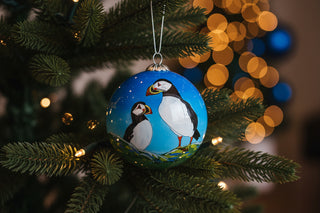Icelandic Puffin Glass Ornament - Store Exclusive