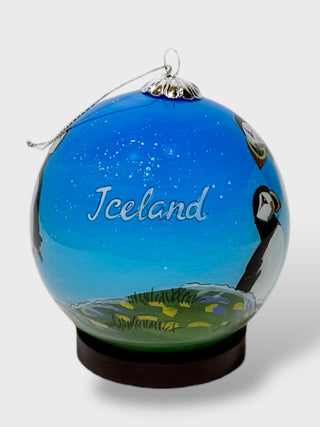 Icelandic Puffin Glass Ornament - Store Exclusive