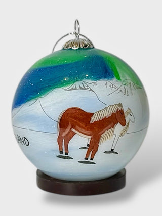 Hand-Painted Christmas Ornaments – Icelandic Winter Collection