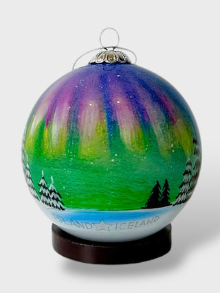 Hand-Painted Christmas Ornaments – Icelandic Winter Collection