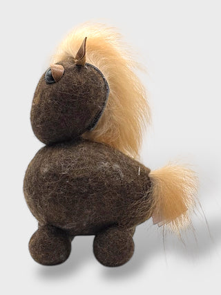 Merkikerti Wool Horse – Handmade Icelandic Mini (11 × 8 cm)