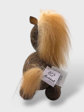 Merkikerti Wool Horse – Handmade Icelandic Mini (11 × 8 cm)