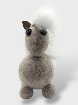 Merkikerti Wool Horse – Handmade Icelandic Mini (11 × 8 cm)